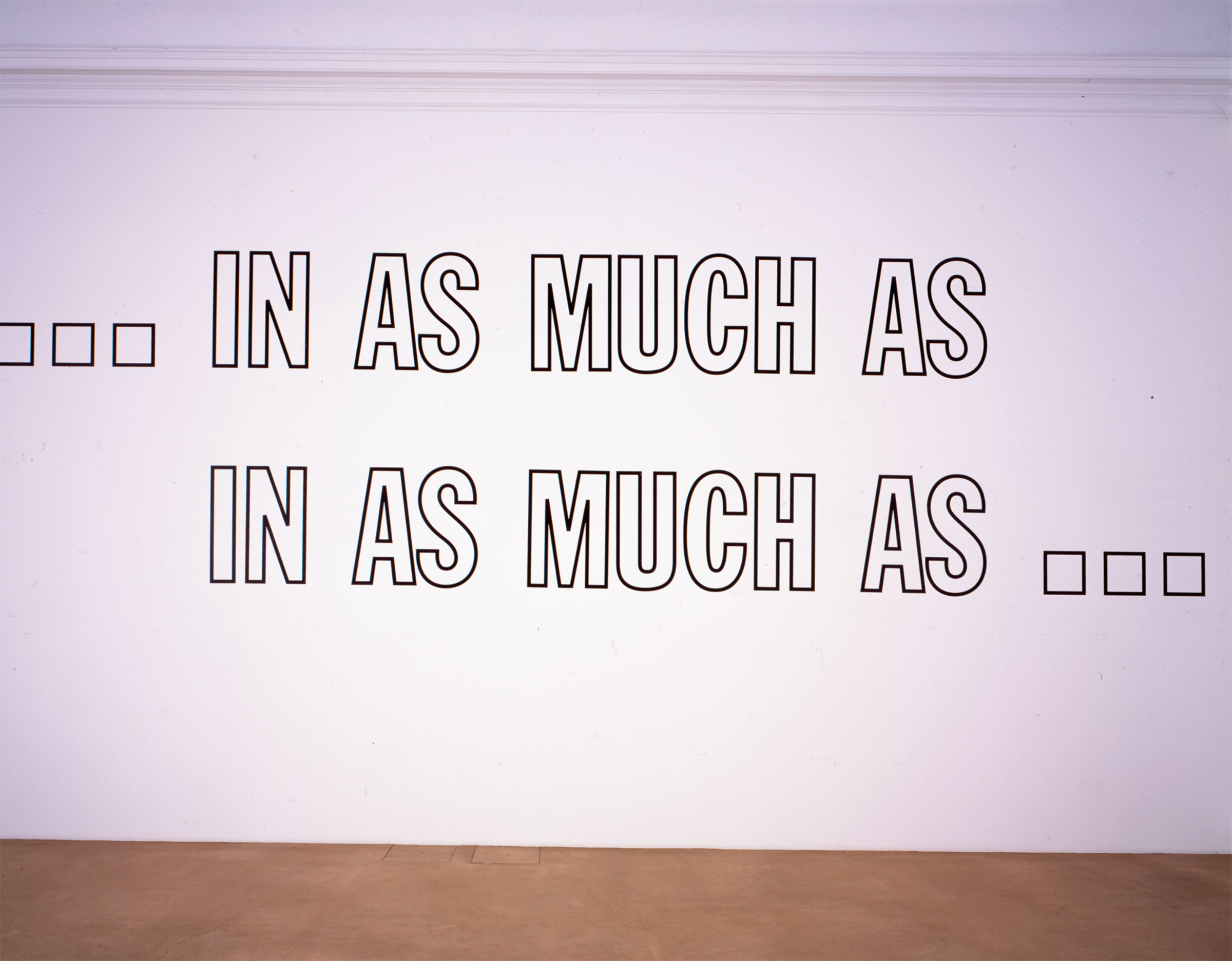 Lawrence Weiner, u2026PER QUANTO / PER QUANTOu2026, 1972